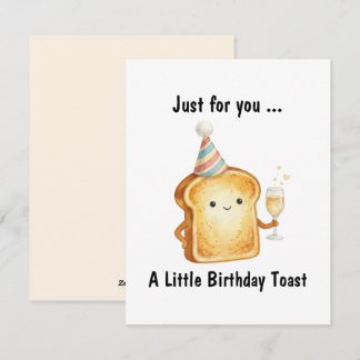 Cartes Pour Fêtes Annuelles Cute Funny Birthday Card Toast Bread Pun Design