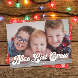 Cartes Pour Fêtes Annuelles Cute Funny Nice Liste d'équipage Joyeux Noël 1 Pho