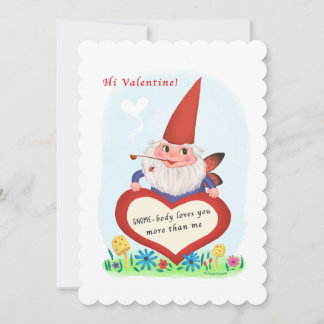 Cartes Pour Fêtes Annuelles Cute Gnome Fairy Vintage Valentine