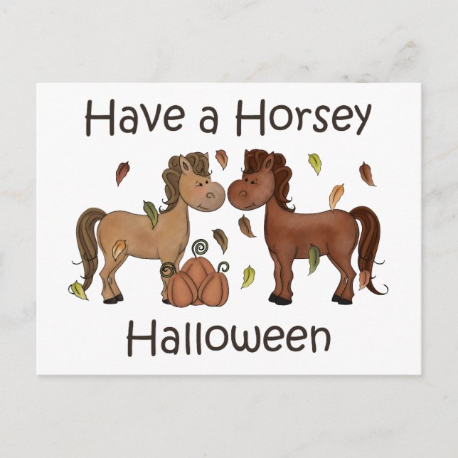 Cartes Pour Fêtes Annuelles Cute Have the Horsey Halloween Horse Horse (Devant)