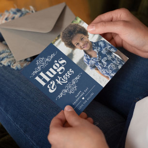 Cartes Pour Fêtes Annuelles Cute Hugs & Kisses Valentine Photo