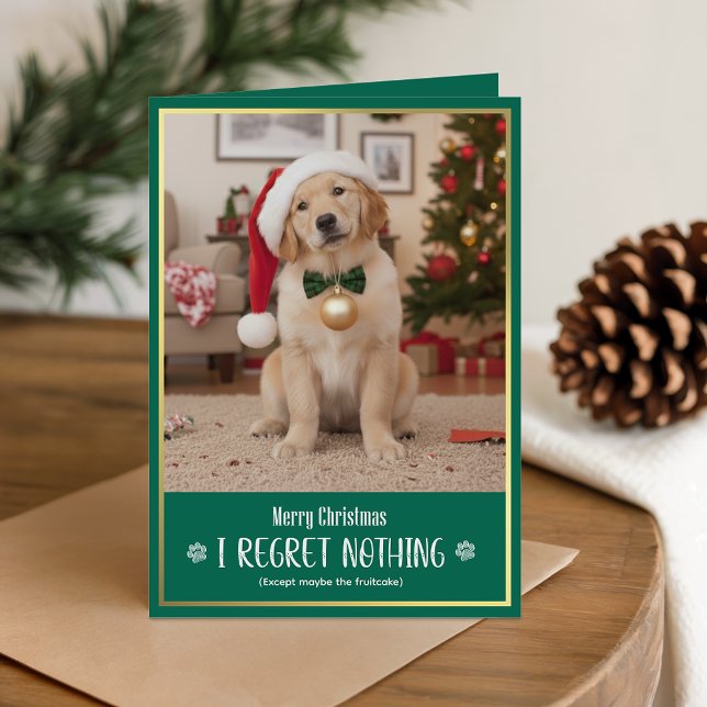 Cartes Pour Fêtes Annuelles Cute Humorous Dog Picture Merry Christmas Folded  (Créateur téléchargé)
