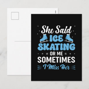 Cartes Pour Fêtes Annuelles Cute Ice Rink Synchronized appelle