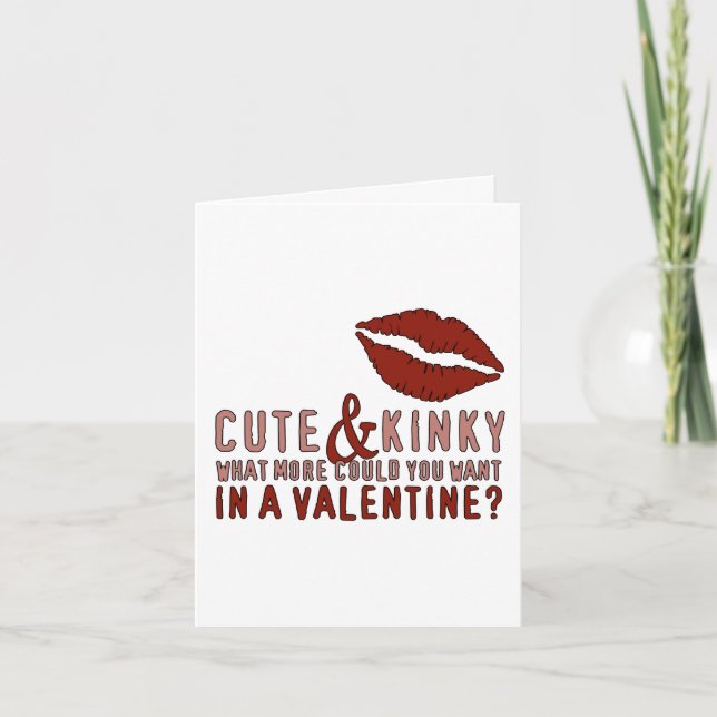 Cartes Pour Fêtes Annuelles Cute & Kinky Valentine Lips (Devant)