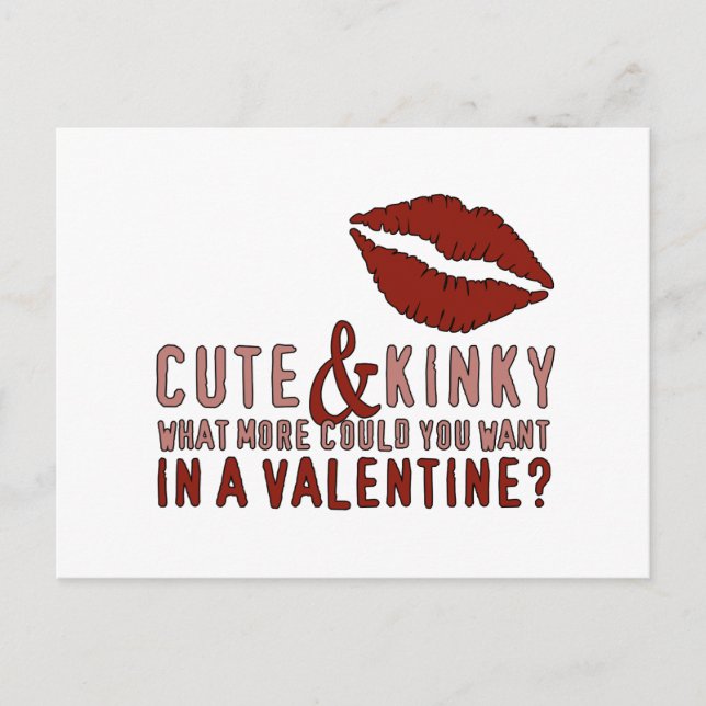 Cartes Pour Fêtes Annuelles Cute & Kinky Valentine Lips (Devant)