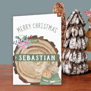 Cartes Pour Fêtes Annuelles Cute Kitten Chats Russe Joyeux Noël