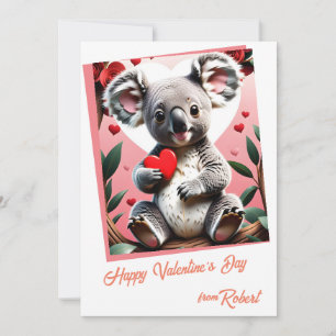 Cartes Pour Fêtes Annuelles Cute koala enfants Saint Valentin