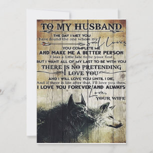 Cartes Pour Fêtes Annuelles Cute Letter To Husband   Lovely Gift  