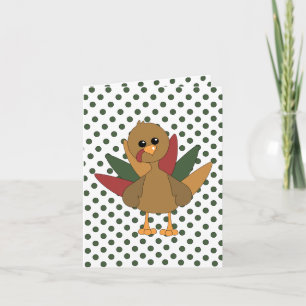 Cartes Pour Fêtes Annuelles Cute Lil' Turkey
