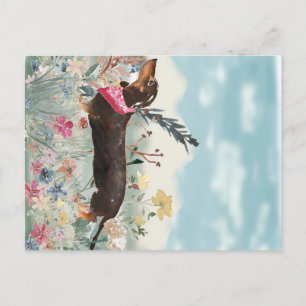 Cartes Pour Fêtes Annuelles Cute little Dachshund