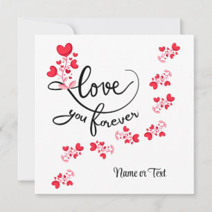 Cartes Pour Fêtes Annuelles Cute Love You Forever Personnalisé