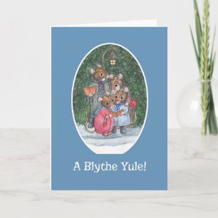 Cartes Pour Fêtes Annuelles Cute Mice Carol Chanteurs Scots Christmas Card