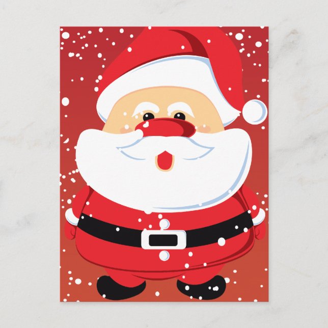 Cartes Pour Fêtes Annuelles Cute Noël du Père Noël (Devant)
