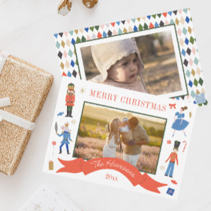 Cartes Pour Fêtes Annuelles Cute Nutcracker Photo Noël