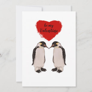 Cartes Pour Fêtes Annuelles Cute Penguin Valentines