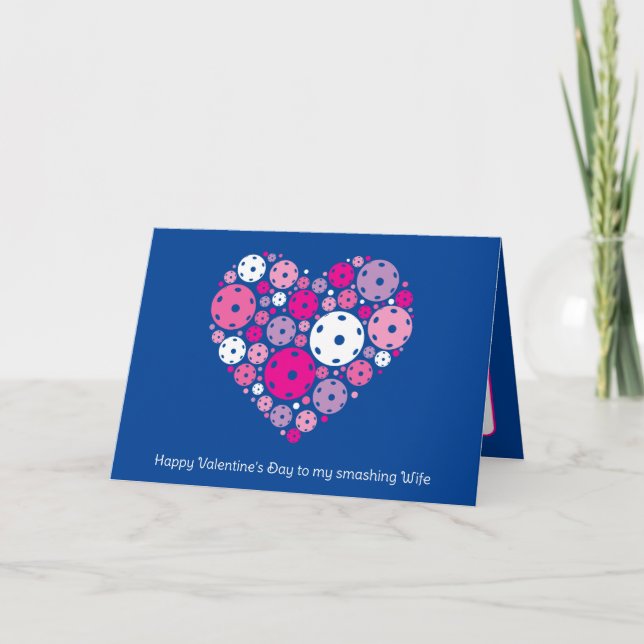 Cartes Pour Fêtes Annuelles Cute Pickleball 💘 Saint-Valentin (Devant)