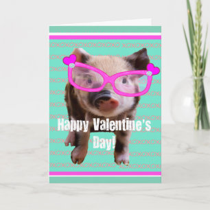 Cartes Pour Fêtes Annuelles Cute Pig - Happy Valentine's Day