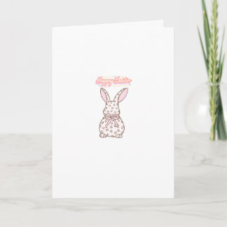 Cartes Pour Fêtes Annuelles Cute Pink Easter Bunny Watercolor