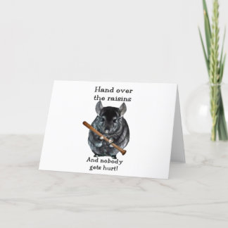 Cartes Pour Fêtes Annuelles Cute Raisin Mean Chinchilla