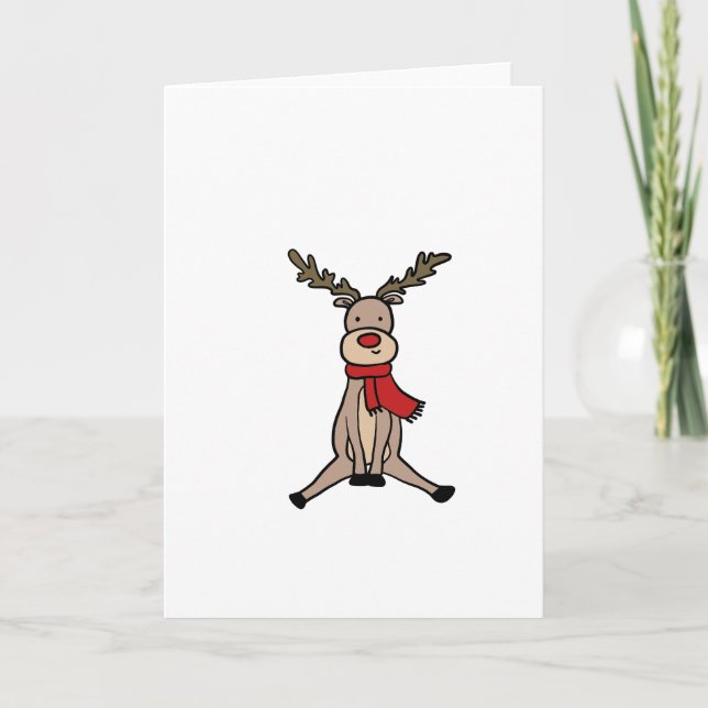 Cartes Pour Fêtes Annuelles CUTE REINDEER, Rudolph (Devant)