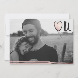Cartes Pour Fêtes Annuelles Cute Rose Gold Heart You Photo Valentine's Day