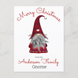 Cartes Pour Fêtes Annuelles Cute Russe Personnalisé Noël Gnome Elf