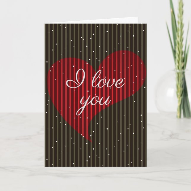Cartes Pour Fêtes Annuelles Cute Simple Sparkling Valentines Coeur (Devant)