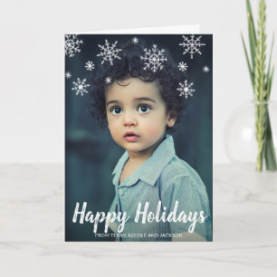 Cartes Pour Fêtes Annuelles Cute Snowflakes Photo Noël moderne