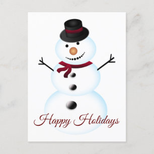 Cartes Pour Fêtes Annuelles Cute Snowman