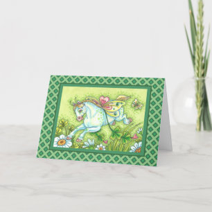 CARTES POUR FÊTES ANNUELLES CUTE ST. LA JOURNÉE DE PATRICK VOLANT IRLANDAIS PO