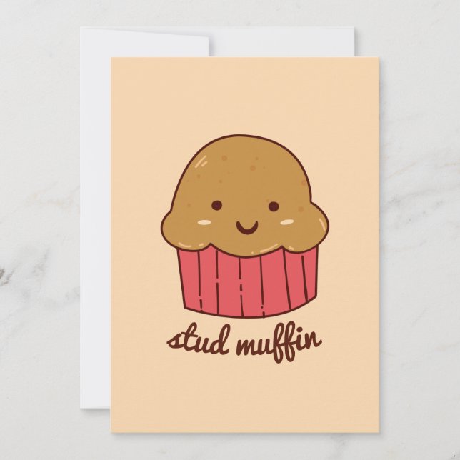 Cartes Pour Fêtes Annuelles Cute Stud Muffin Valentine (Devant)
