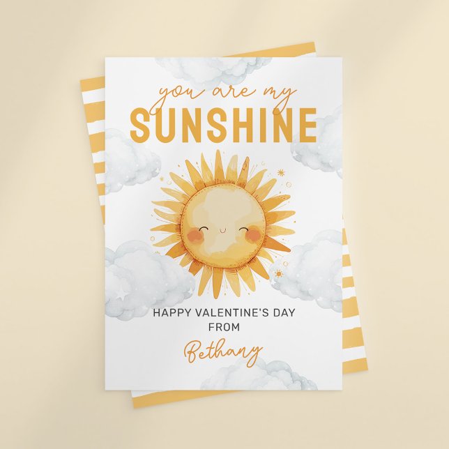 Cartes Pour Fêtes Annuelles Cute Sunshine Classroom Enfants Valentines Day (Créateur téléchargé)