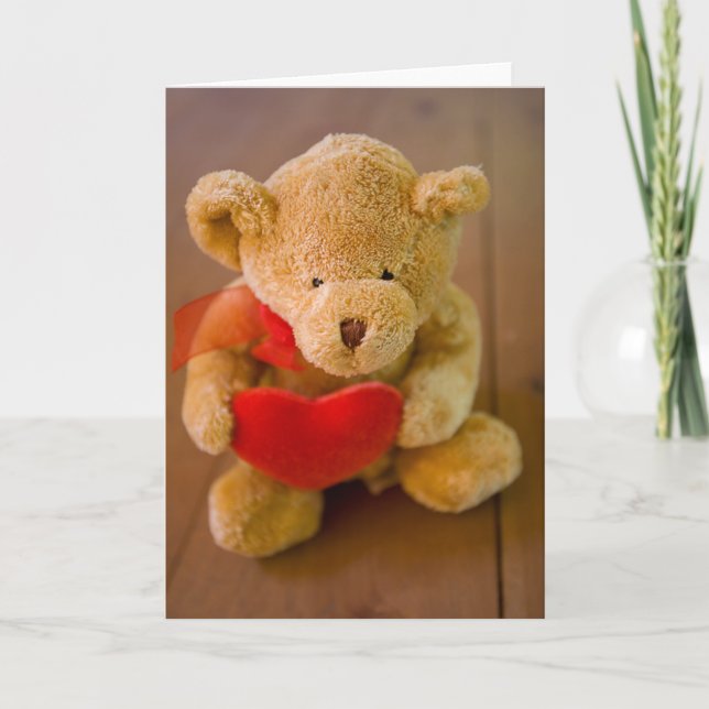 Cartes Pour Fêtes Annuelles Cute Teddy Bear Valentine (Devant)