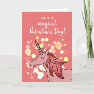 Cartes Pour Fêtes Annuelles Cute Unicorn Enfants Classe Saint Valentin