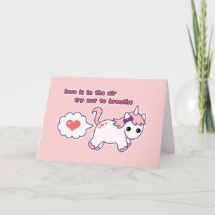 Cartes Pour Fêtes Annuelles Cute Unicorn Valentine