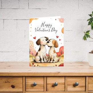 Cartes Pour Fêtes Annuelles Cute Valentine’s Dog Card