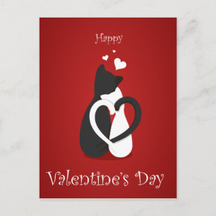 Cartes Pour Fêtes Annuelles Cute Valentine's Day Chats Amour