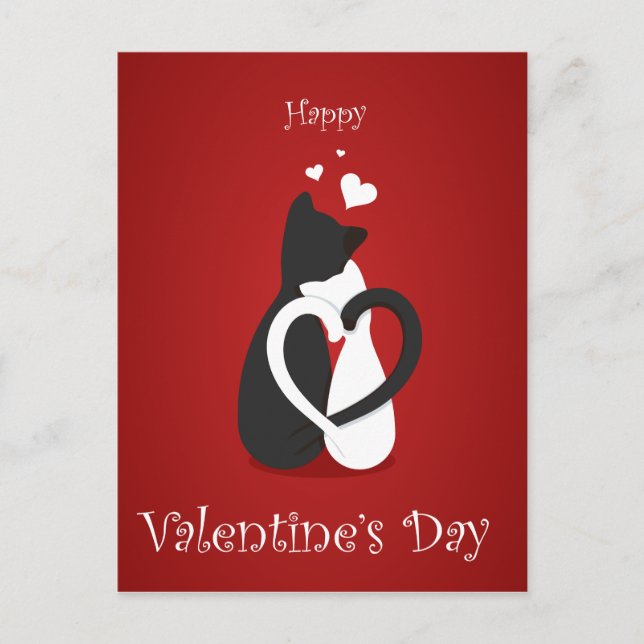 Cartes Pour Fêtes Annuelles Cute Valentine's Day Chats Amour (Devant)