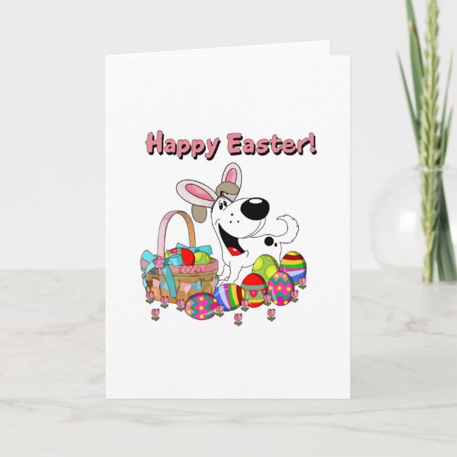 Cartes Pour Fêtes Annuelles Cutie a des oreilles de lapin de Pâques (Devant)