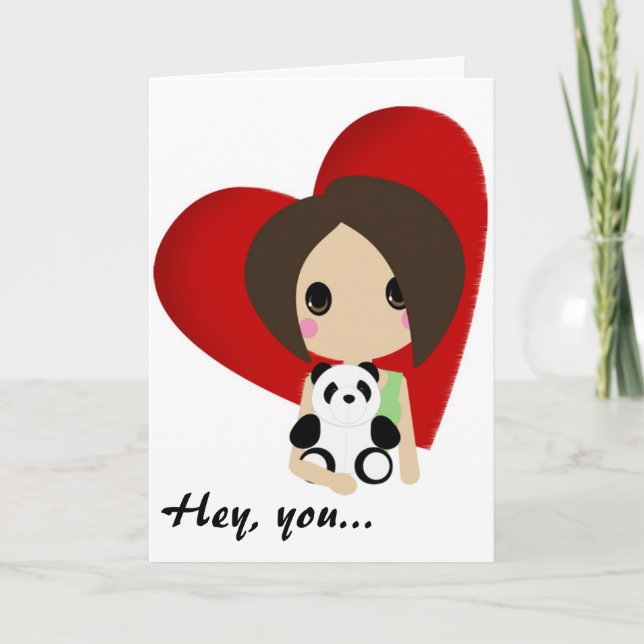 Cartes Pour Fêtes Annuelles Cutie Kali Valentine (Devant)