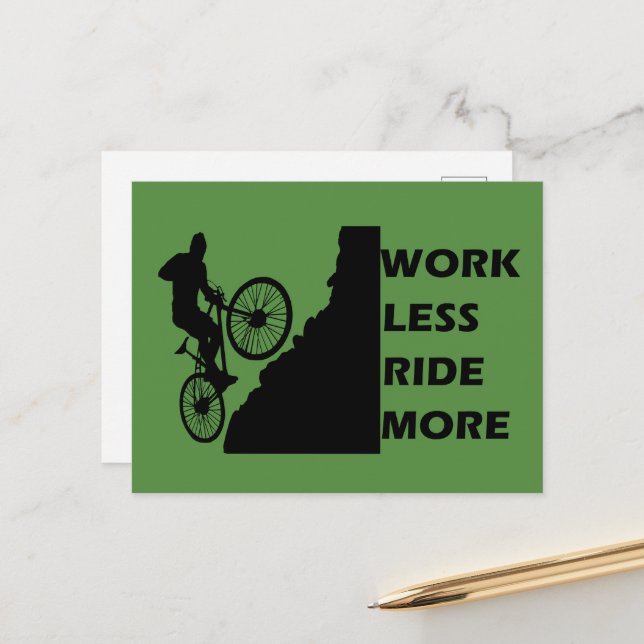 Cartes Pour Fêtes Annuelles Cyclisme motivant (Devant/Arrière en situation)