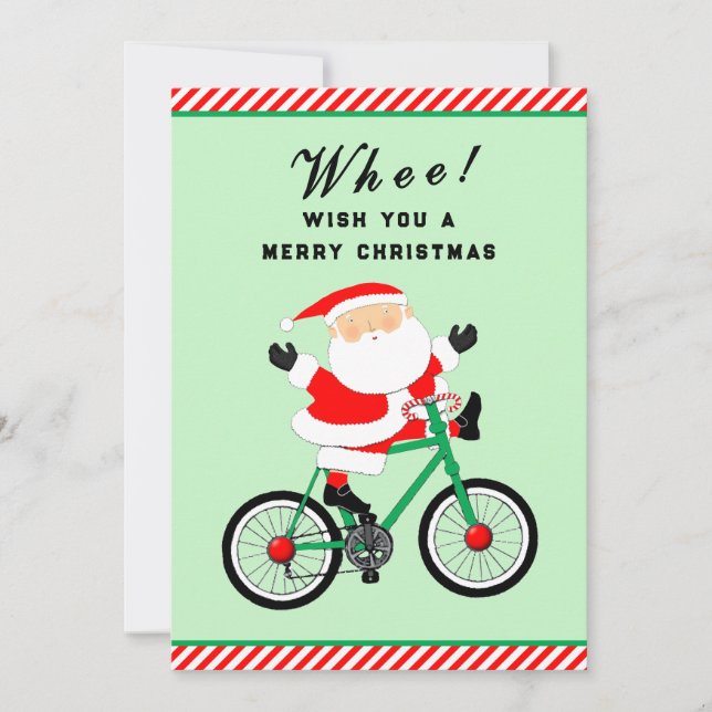 Cartes Pour Fêtes Annuelles Cycliste cycliste (Devant)