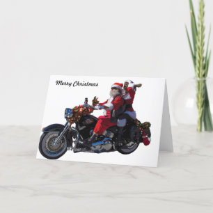 Cartes Pour Fêtes Annuelles Cycliste Père Noël