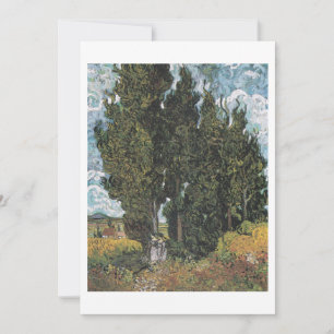 Cartes Pour Fêtes Annuelles Cypress Trees par Van Gogh