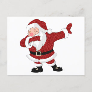 Cartes Pour Fêtes Annuelles Dabbing Red Santa Claus   Fun Holiday XMAS Humour