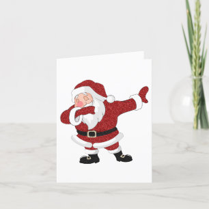Cartes Pour Fêtes Annuelles Dabbing Red Santa Claus   Fun Holiday XMAS Humour