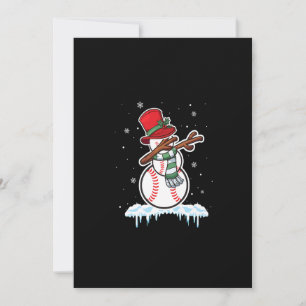 Cartes Pour Fêtes Annuelles Dabbing Snowman Baseball Ball Père Noël Christmas 