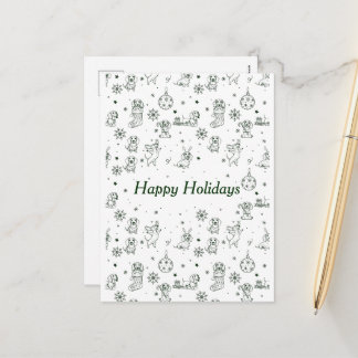 Cartes Pour Fêtes Annuelles Dachshund  Christmas pattern