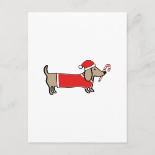 Cartes Pour Fêtes Annuelles Dachshund de Noël
