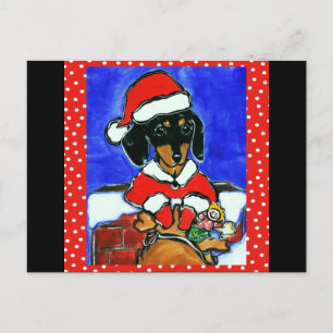 Cartes Pour Fêtes Annuelles Dachshund de Noël